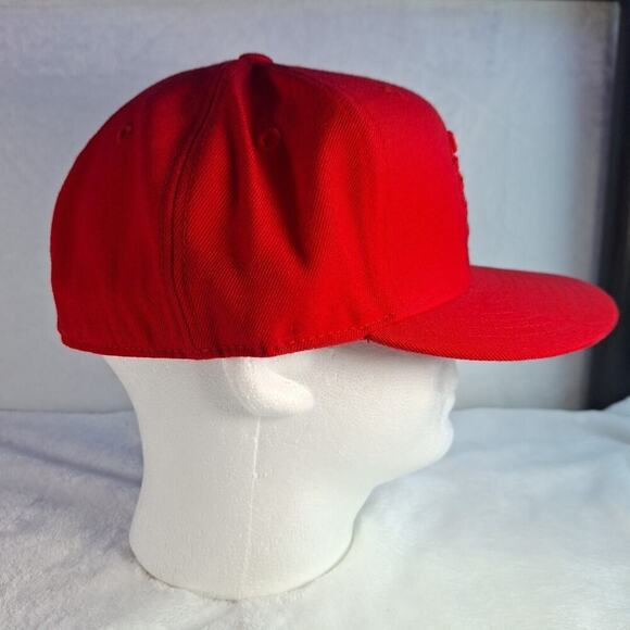 Atlanta Falcons Hat Fitted Size 7 7/8 Red On Red Logo Reebok NFL Dirty Birds - Picture 7 of 10